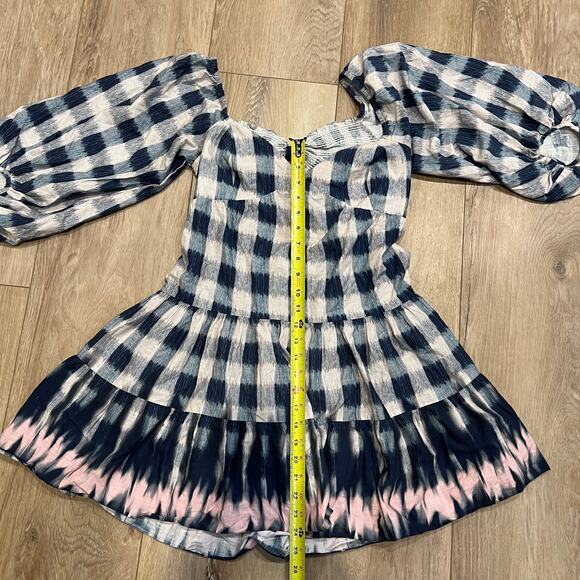 SACHIN & BABI Women's Kyle Gingham Dress Size S In Navy Blue/White - Picture 8 of 12